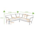 Hartman Dubai Square Casual Dining Set with 2 Lounge Chairs