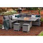 Supremo Catalan Corner Modular with Fire Pit Table