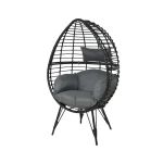 Evora Black Standing Egg Chair