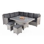 Supremo Catalan Corner Modular with Fire Pit Table