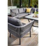 Hartman Dubai Square Casual Dining Set with 1 Lounge Chair
