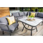 Hartman Dubai Square Casual Dining Set with 2 Lounge Chairs