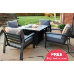 Supremo Melbury Four Seat Lounge with Fire Pit 