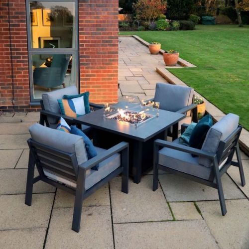 Supremo Melbury Four Seat Lounge with Fire Pit