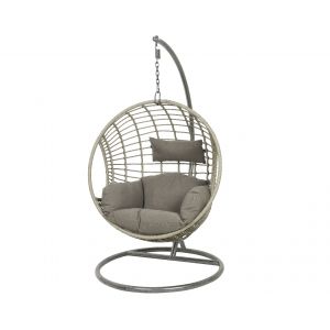 grey hanging egg chair