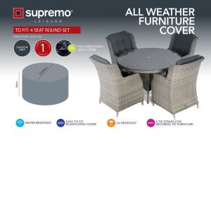 Supremo 4 Seat Round Furniture Cover